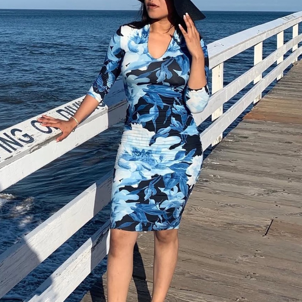Joe & Elle Blue Floral Women's Dress